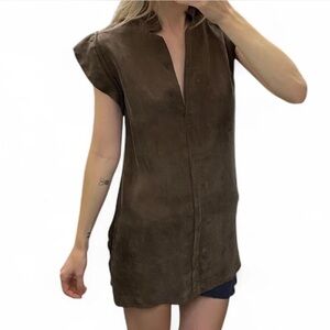 BB Dakota Brown Faux Suede Tunic/Mini Dress